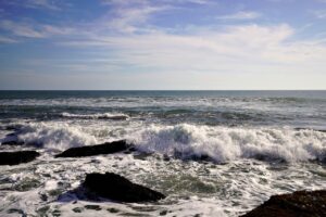 sea, waves, tanah lot beach, nature, bali island