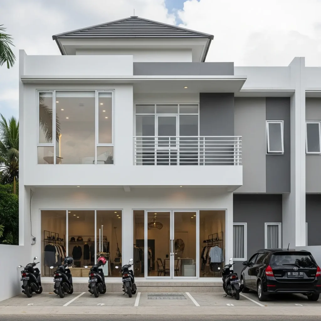 desain ruko strategis 2 lantai