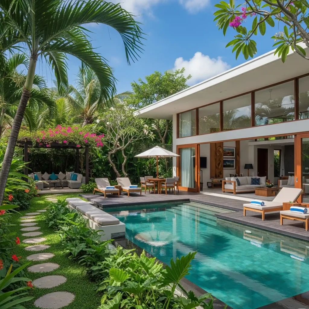 villa private pool modern