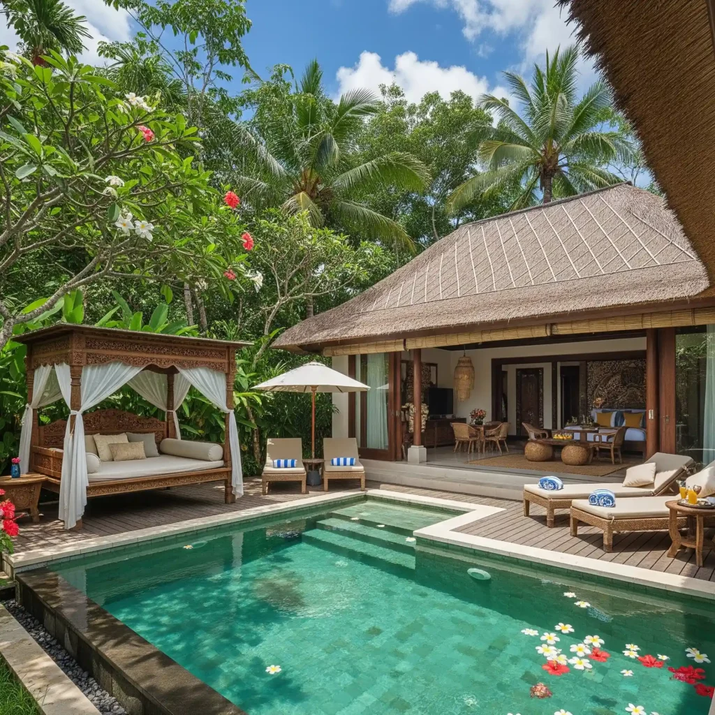 villa taman tropis